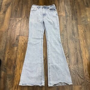Abercrombie & Fitch Ultra High Rise Flare Jeans Womens 28 6L Light Wash